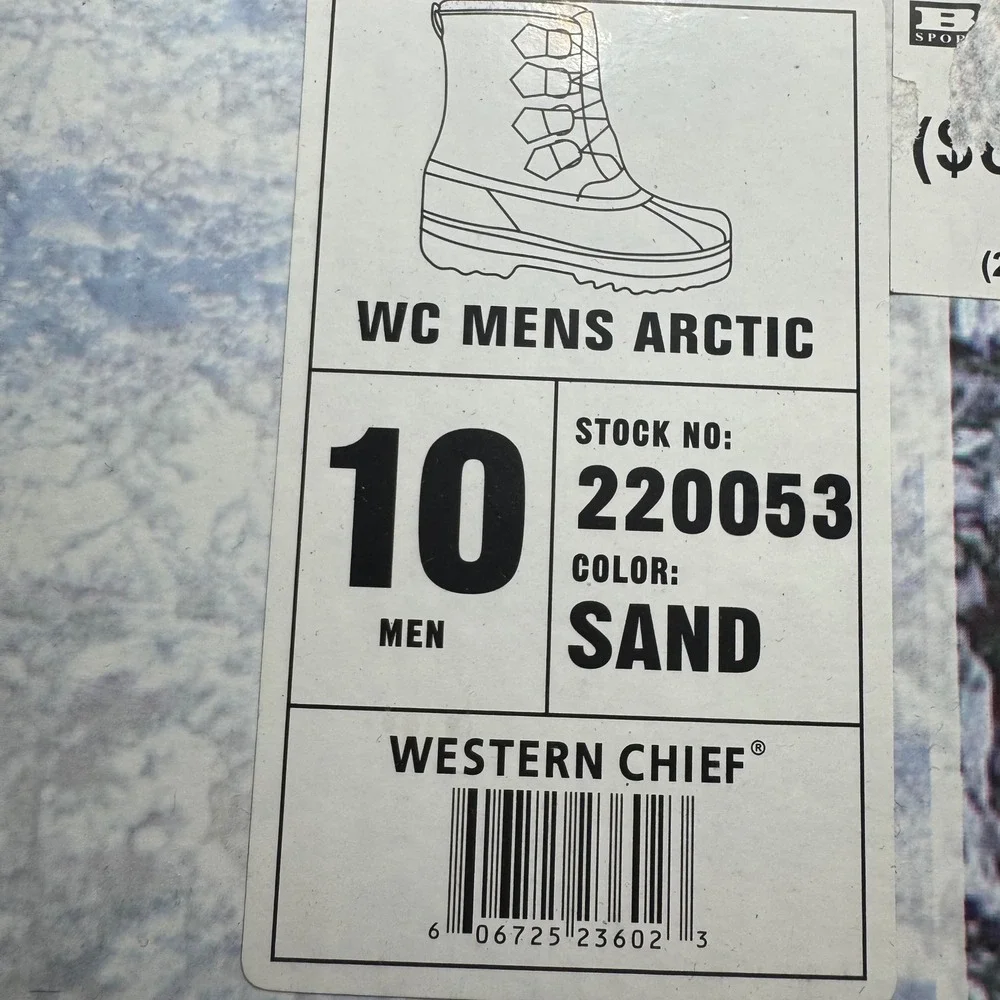 Western Chief Mens Arctic Snow Boots Sand Tan Winter Cold Weather Size 10 220053